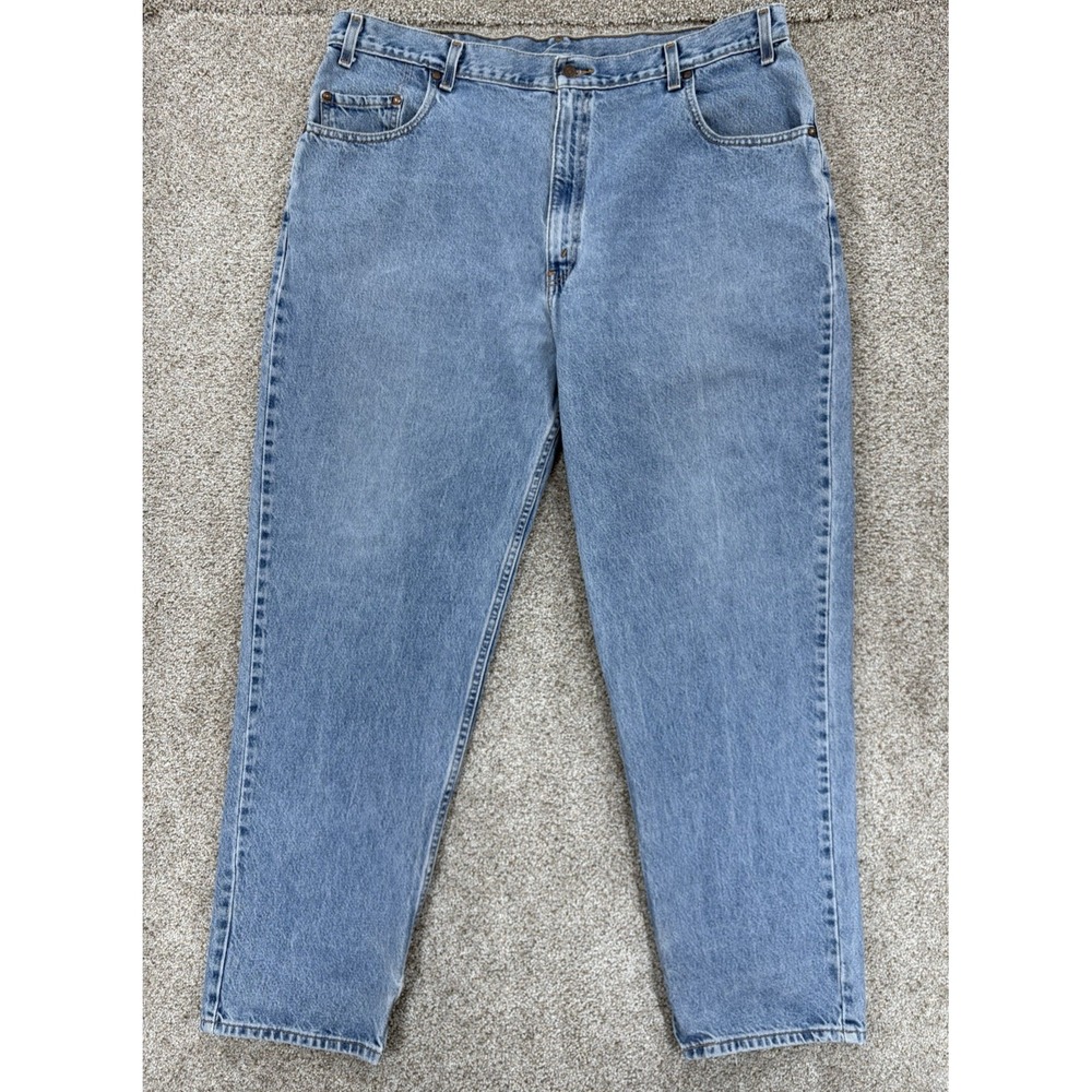 Vintage 90s Levis 545 Jeans Mens 42x32 Blue Loose Tapered Leg Light Wash Dad Y2K
